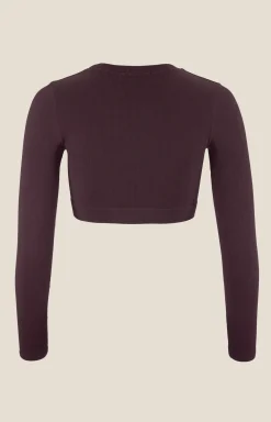 Collective Rib Cropped Ls Top W